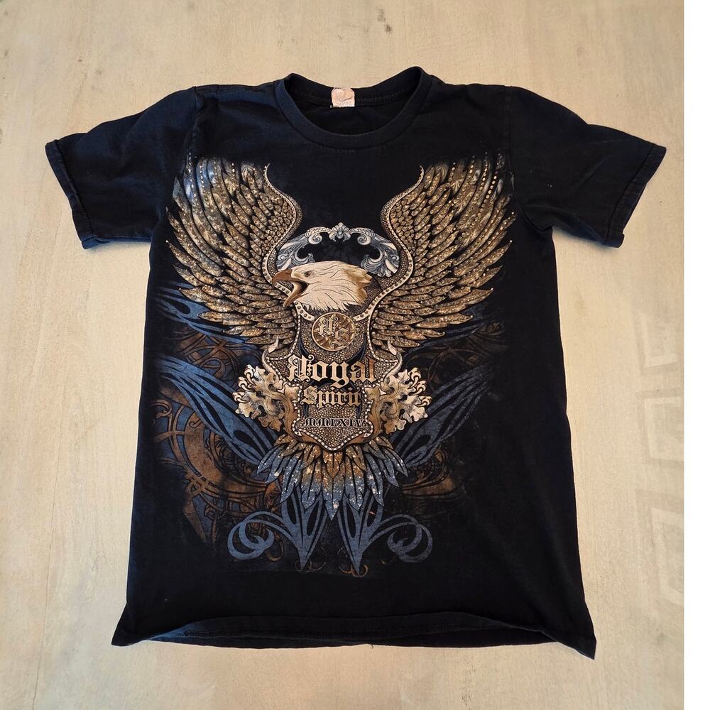 Gildan Y2K Crewneck SZ Small Eagle Wings Grunge Affliction Style